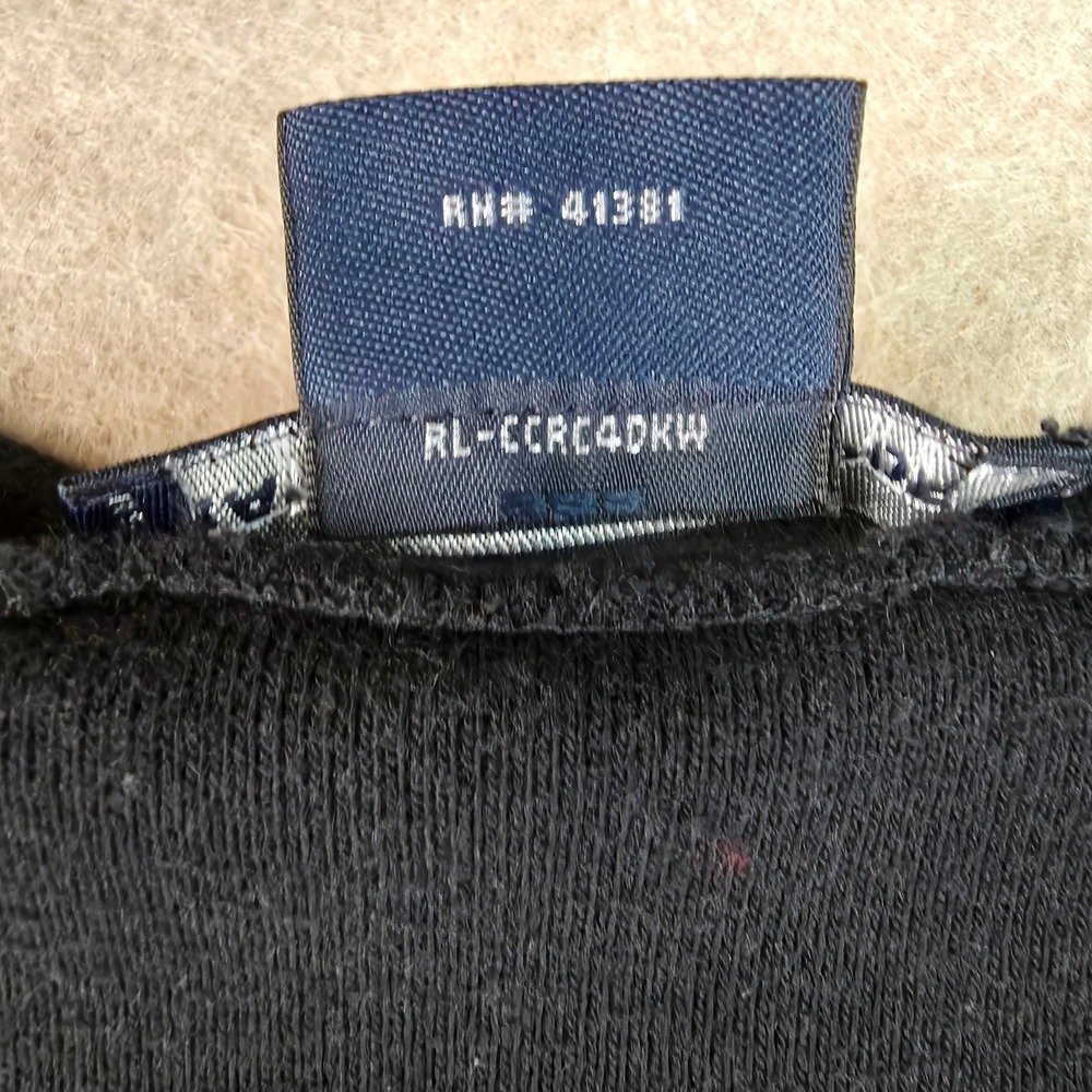 Vintage Ralph Lauren Sport Baby Tee Sz M V Neck Pony Logo Y2KFitted Top Preppy - Picture 7 of 11